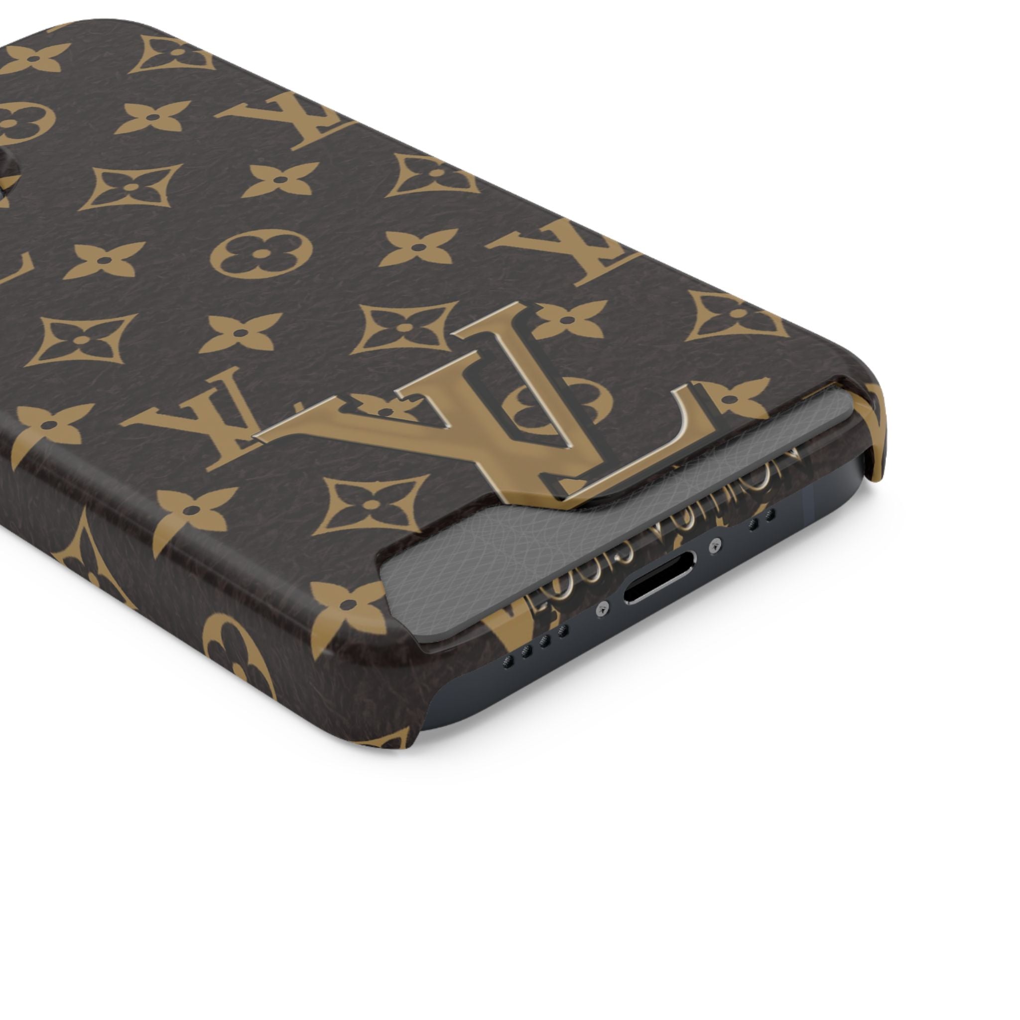 Luxury Monogram Phone Case with Card Holder