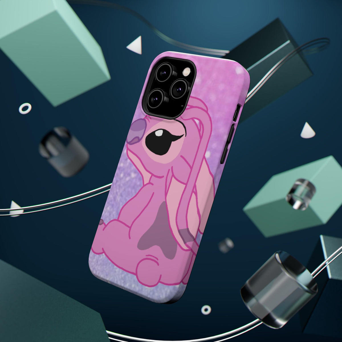 Pink Cute Bunny Phone Case — Magnetic Impact-Resistant iPhone Cover