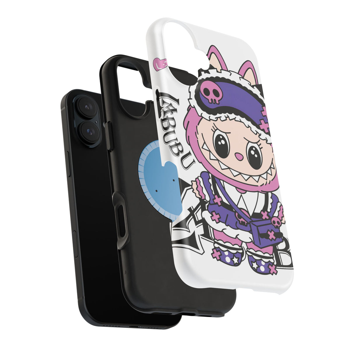 Cute labubu Pink and purple Phone Case — Magnetic Impact-Resistant