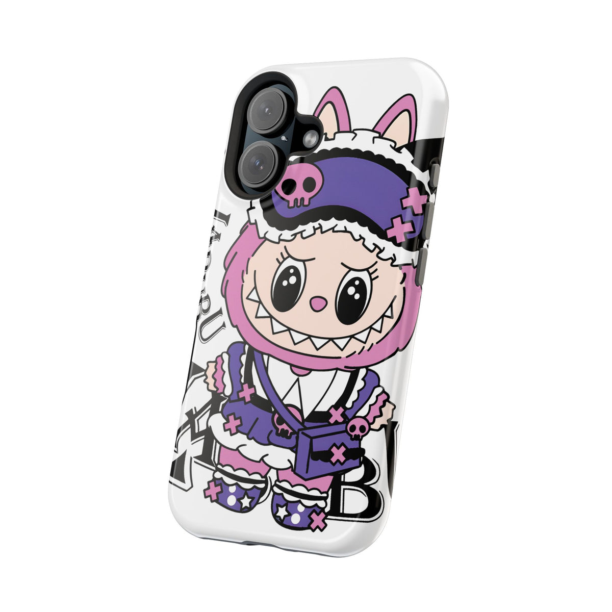 Cute labubu Pink and purple Phone Case — Magnetic Impact-Resistant