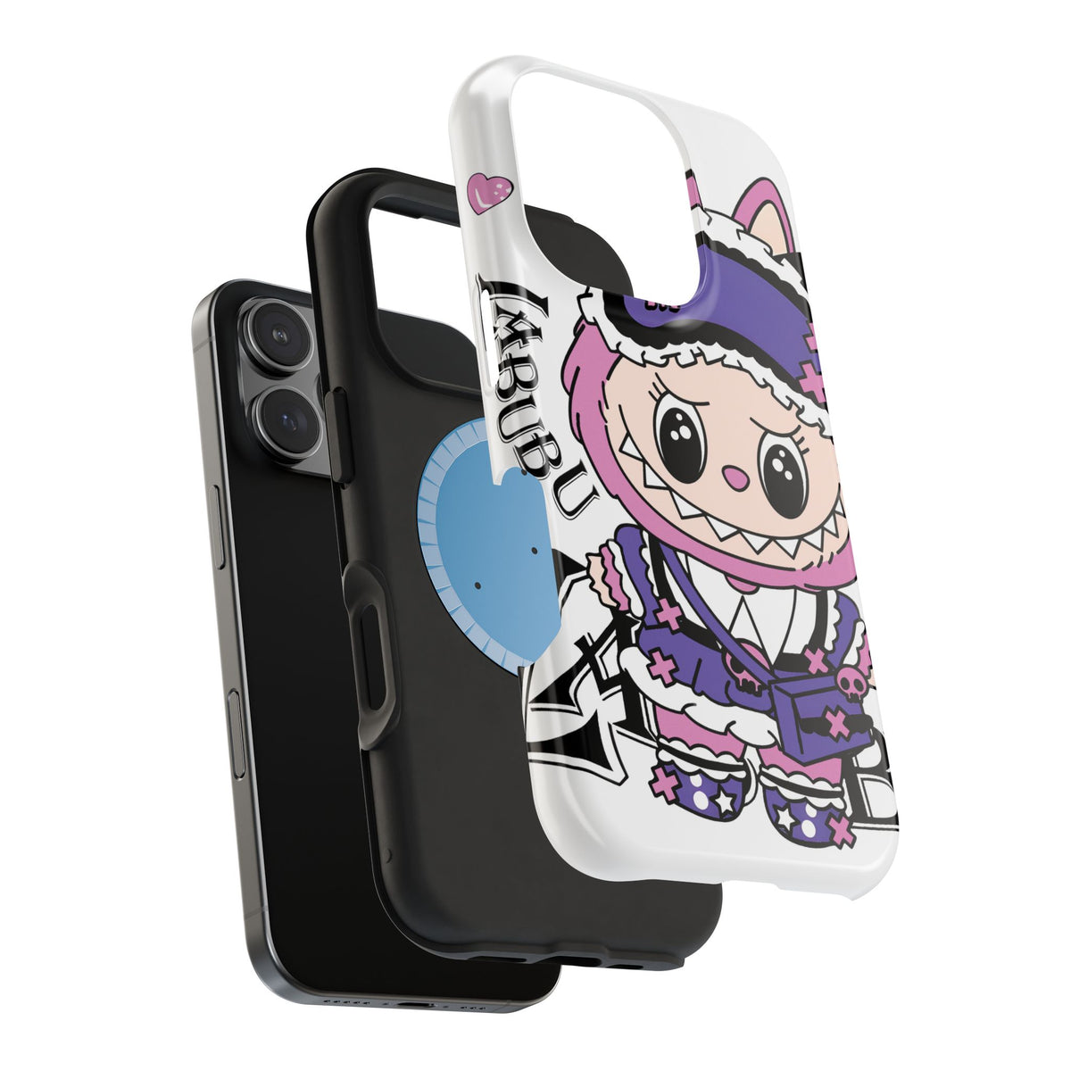 Cute labubu Pink and purple Phone Case — Magnetic Impact-Resistant