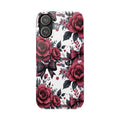 Slim Phone Case — Vintage Burgundy Rose Floral with Bows