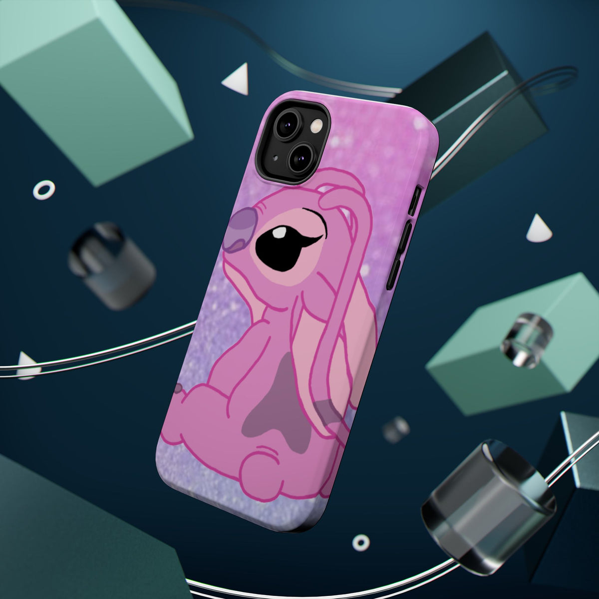 Pink Cute Bunny Phone Case — Magnetic Impact-Resistant iPhone Cover