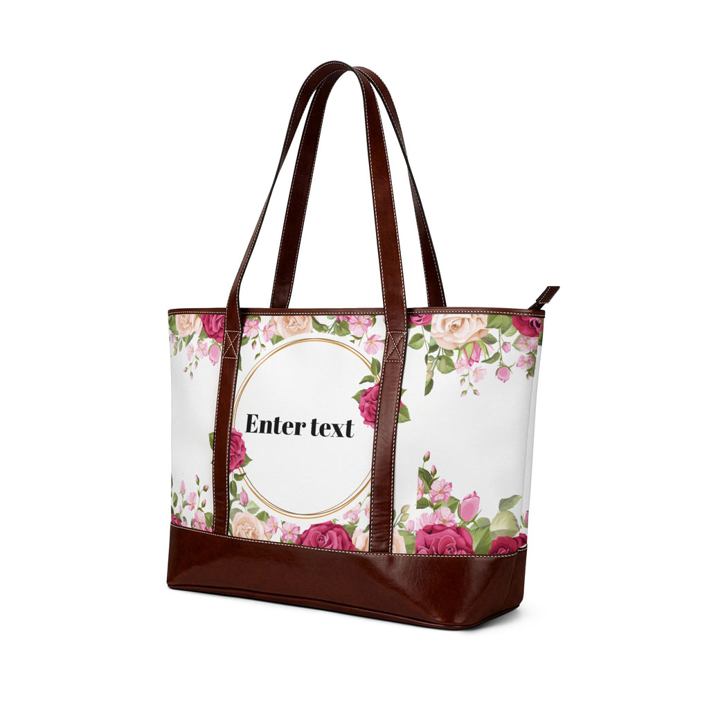 Personalized Floral Handbag | Custom Rose Tote for Brides, Mothers & Everyday Chic