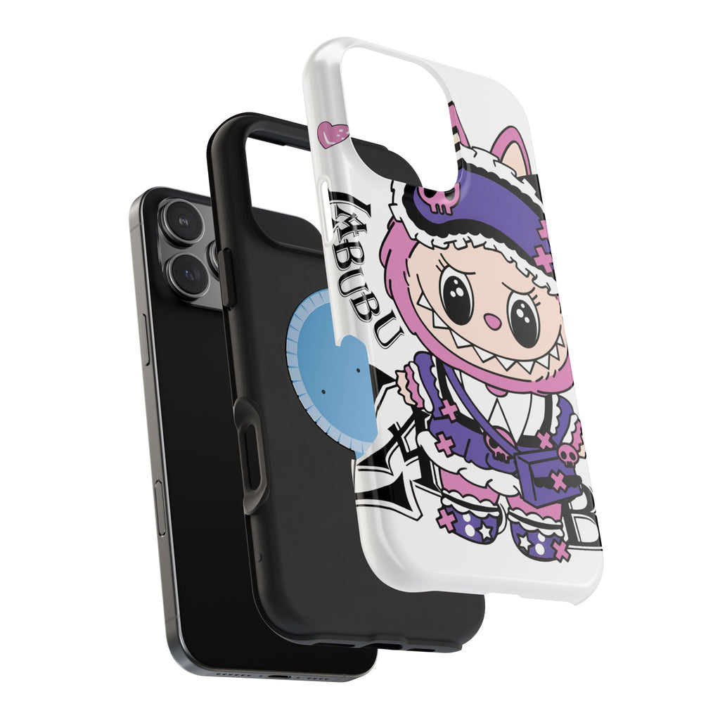 Cute labubu Pink and purple Phone Case — Magnetic Impact-Resistant