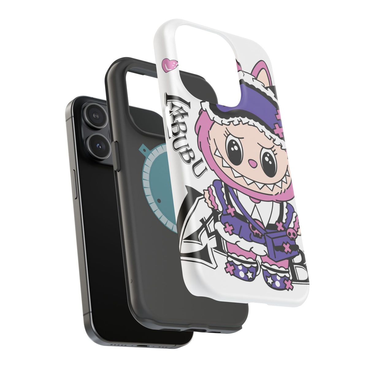Cute labubu Pink and purple Phone Case — Magnetic Impact-Resistant