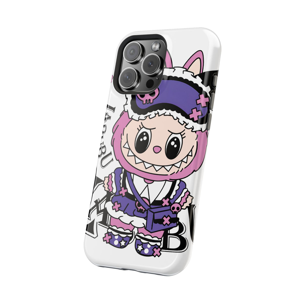 Cute labubu Pink and purple Phone Case — Magnetic Impact-Resistant