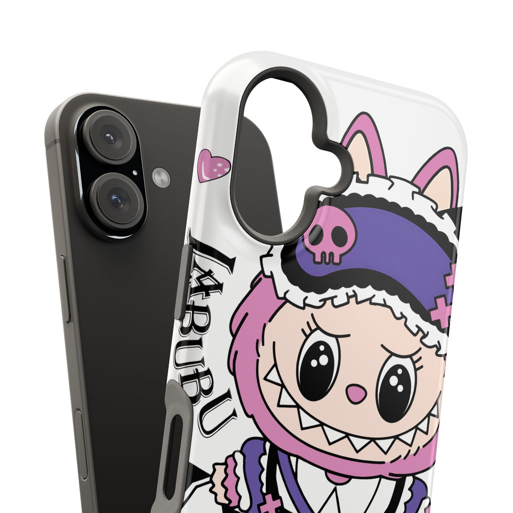 Cute labubu Pink and purple Phone Case — Magnetic Impact-Resistant