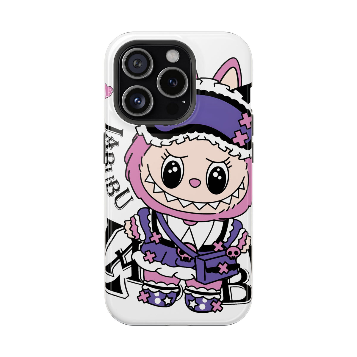 Cute labubu Pink and purple Phone Case — Magnetic Impact-Resistant