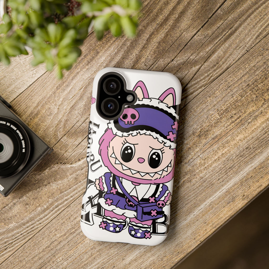 Cute labubu Pink and purple Phone Case — Magnetic Impact-Resistant