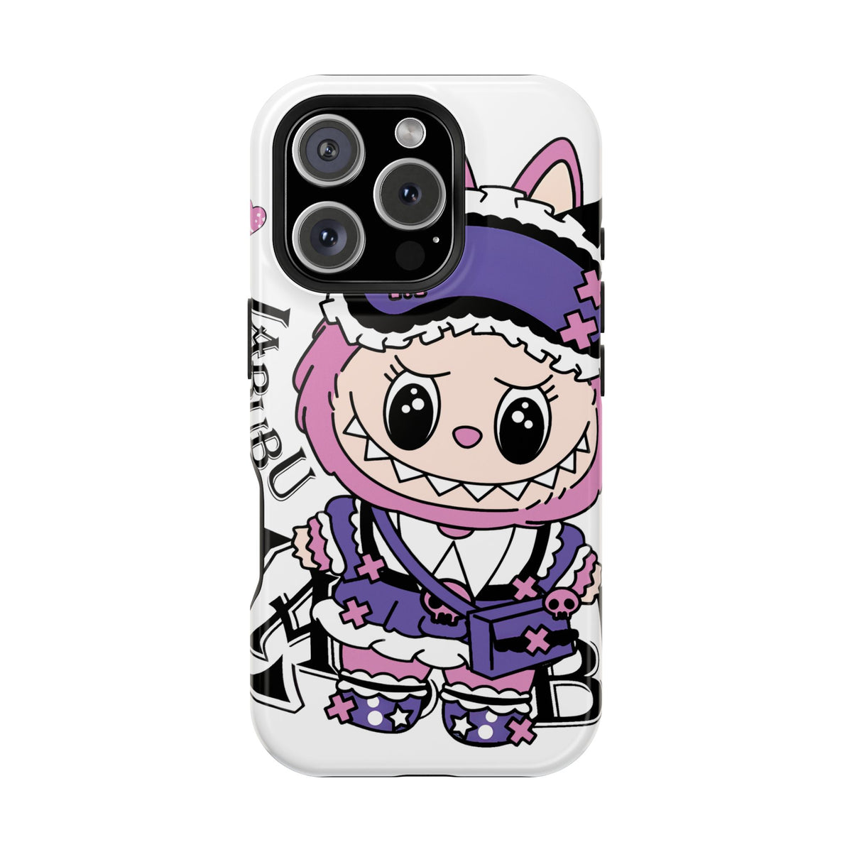 Cute labubu Pink and purple Phone Case — Magnetic Impact-Resistant