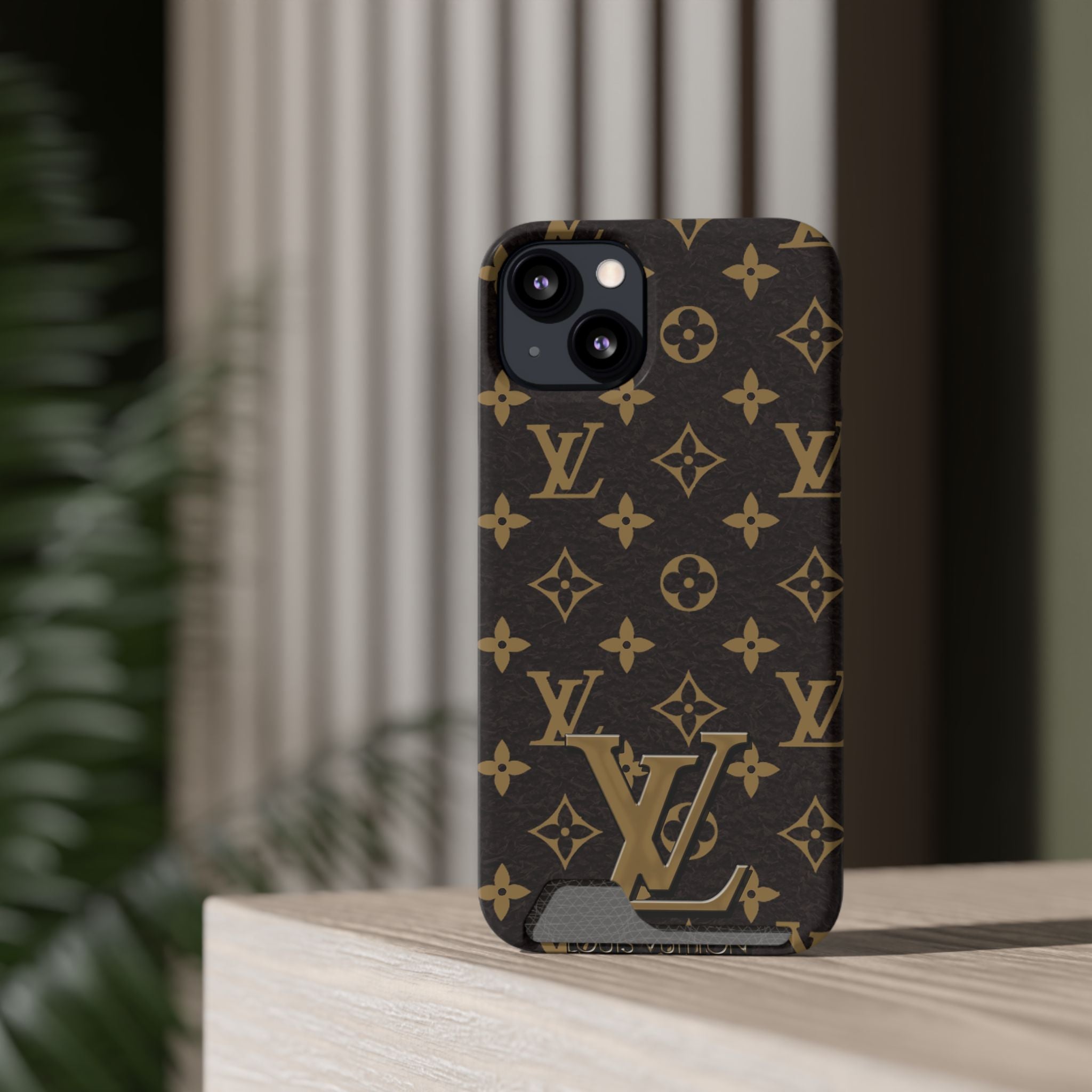 Luxury Monogram Phone Case with Card Holder