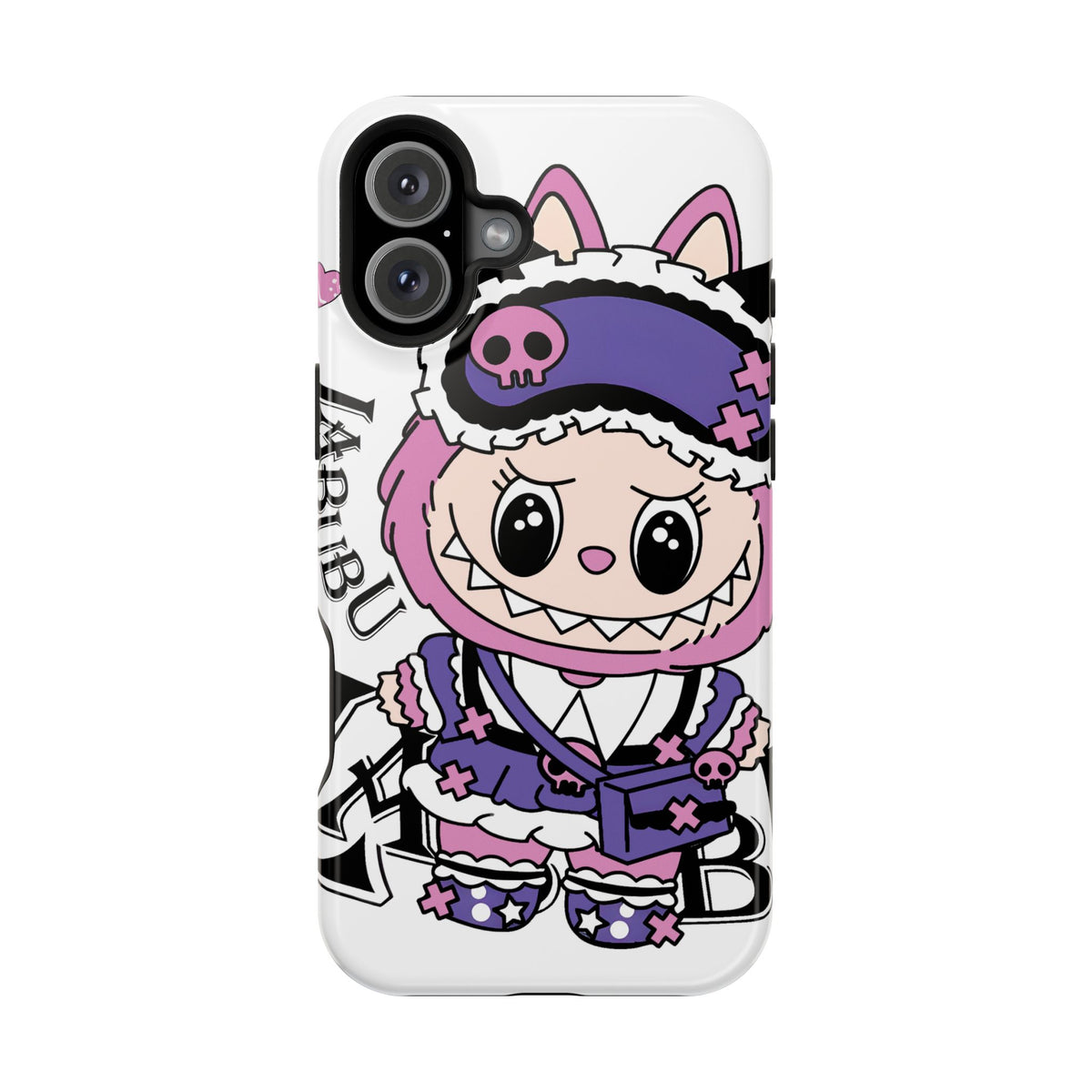 Cute labubu Pink and purple Phone Case — Magnetic Impact-Resistant