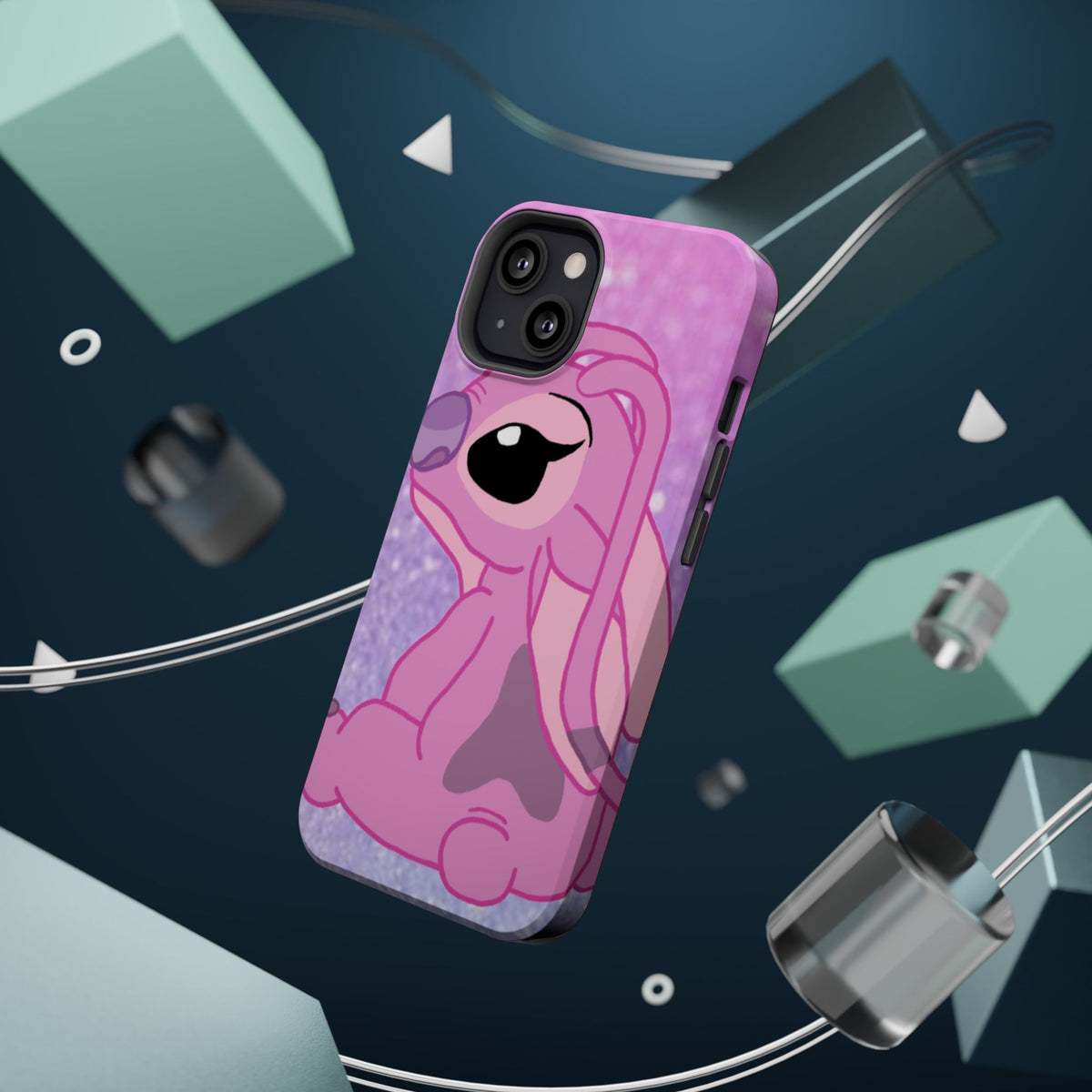 Pink Cute Bunny Phone Case — Magnetic Impact-Resistant iPhone Cover