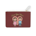 Love You Mom Illustration Mini Clutch Bag | Mother's Day Quote Pouch