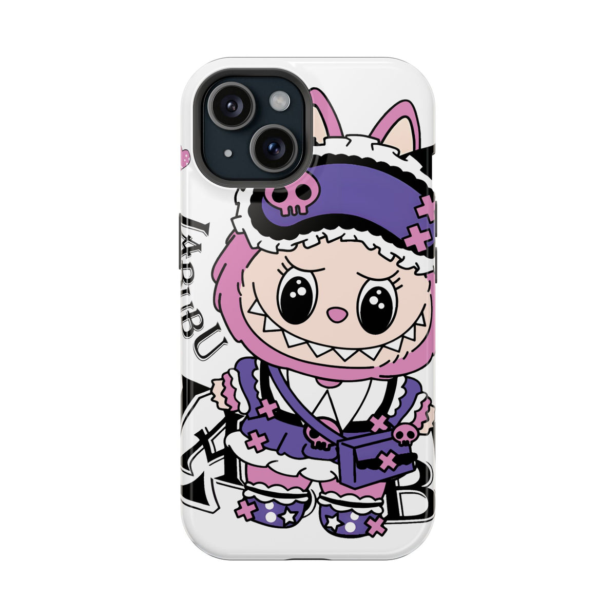 Cute labubu Pink and purple Phone Case — Magnetic Impact-Resistant