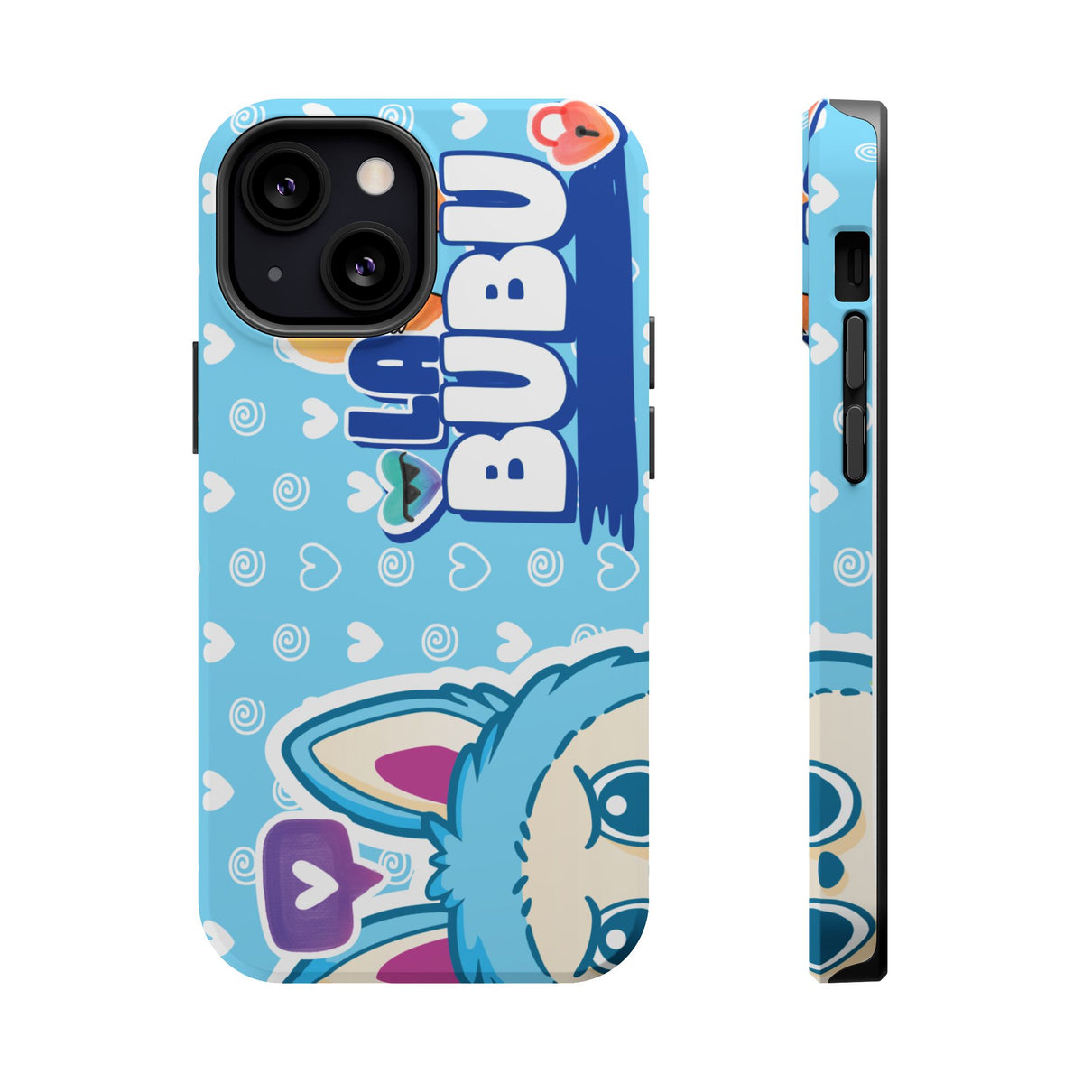 Cute Blue Bunny Magnetic Impact-Resistant Phone Case