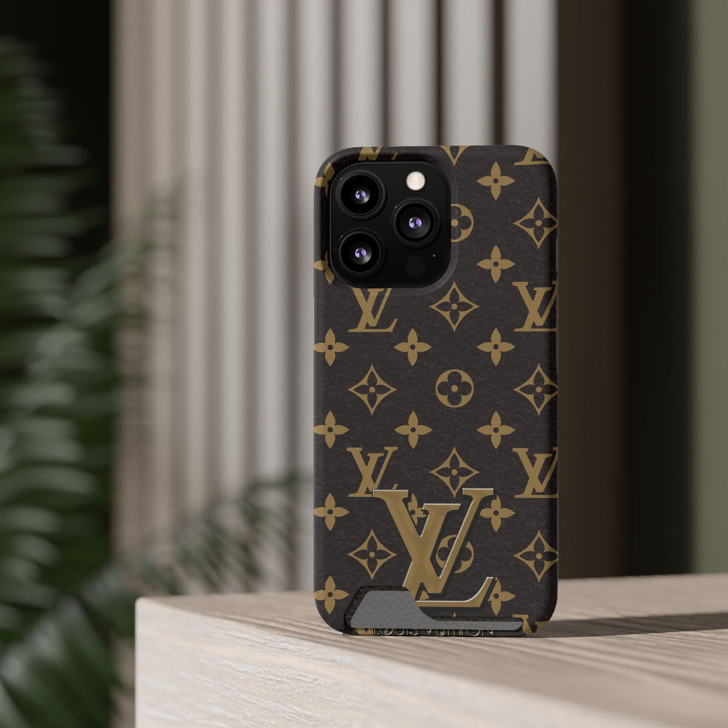 Luxury Monogram Phone Case with Card Holder