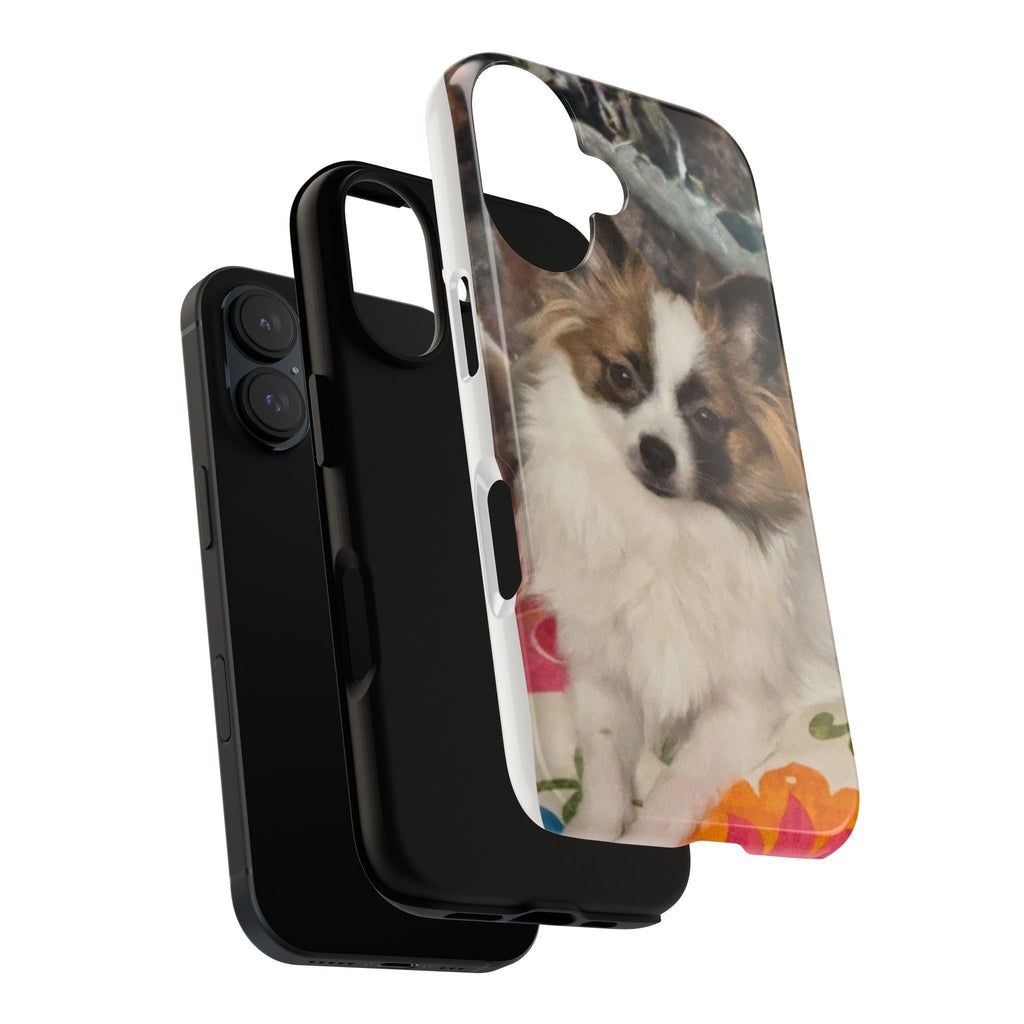 Fluffy Papillon Dog Phone Case | Custom Pet Portrait iPhone Cover