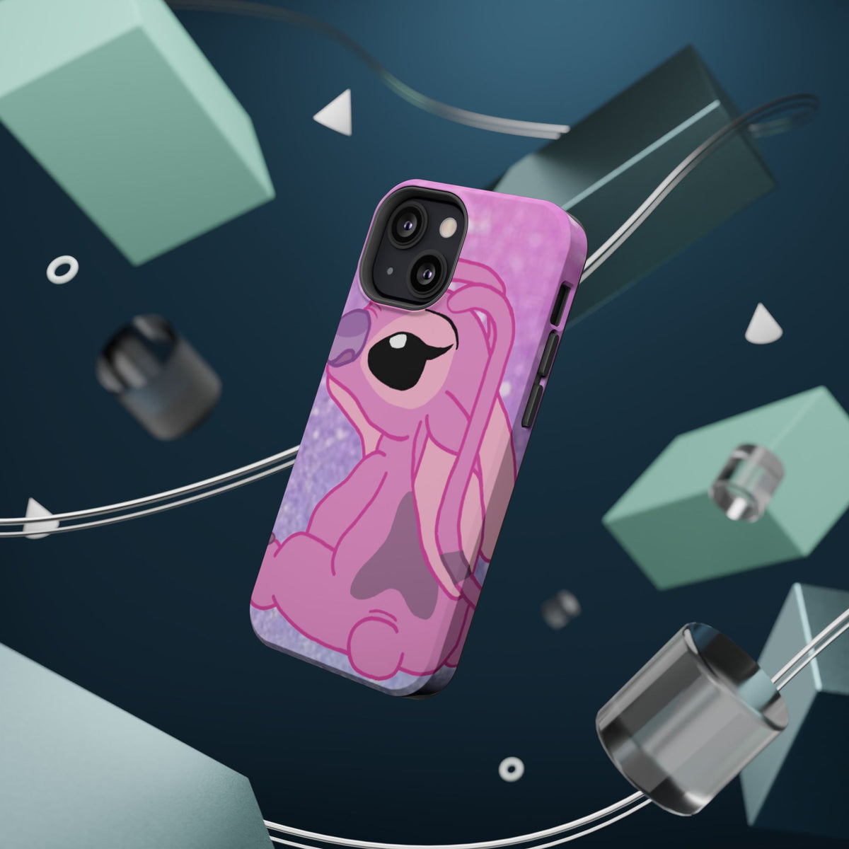 Pink Cute Bunny Phone Case — Magnetic Impact-Resistant iPhone Cover