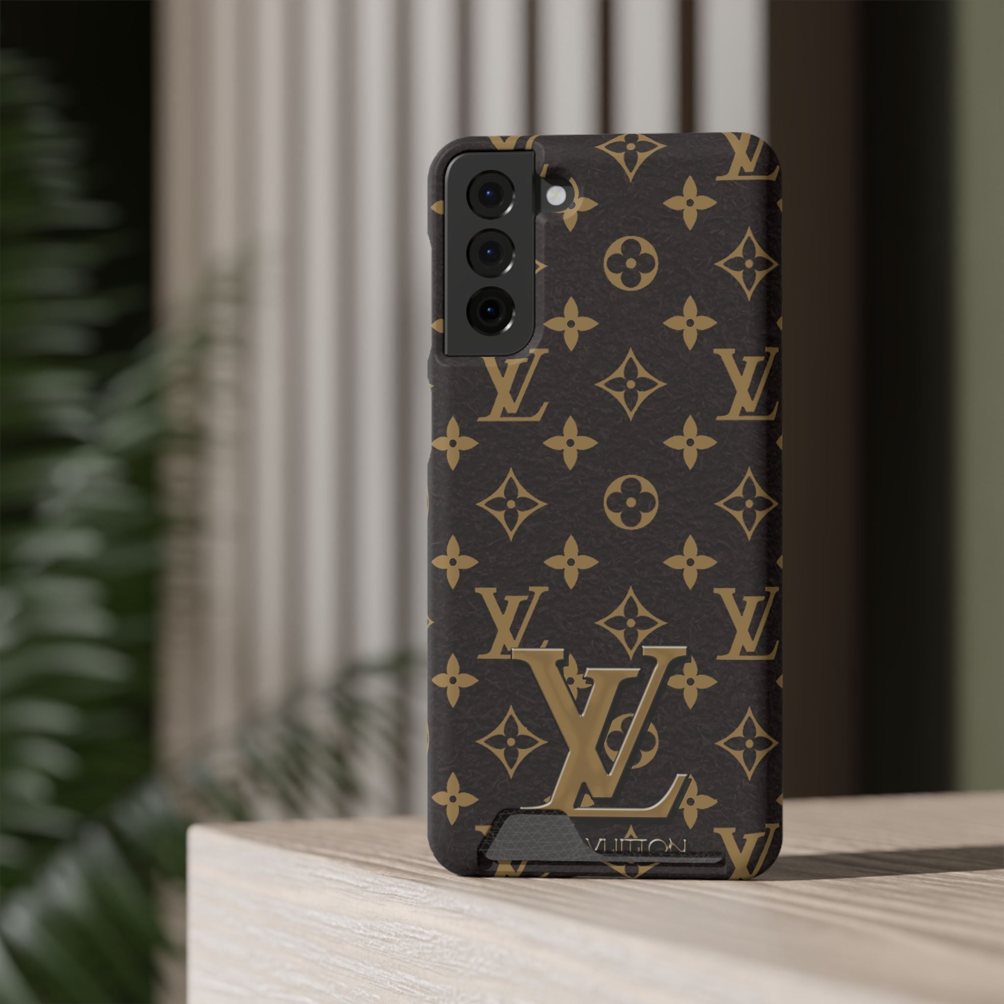 Luxury Monogram Phone Case with Card Holder