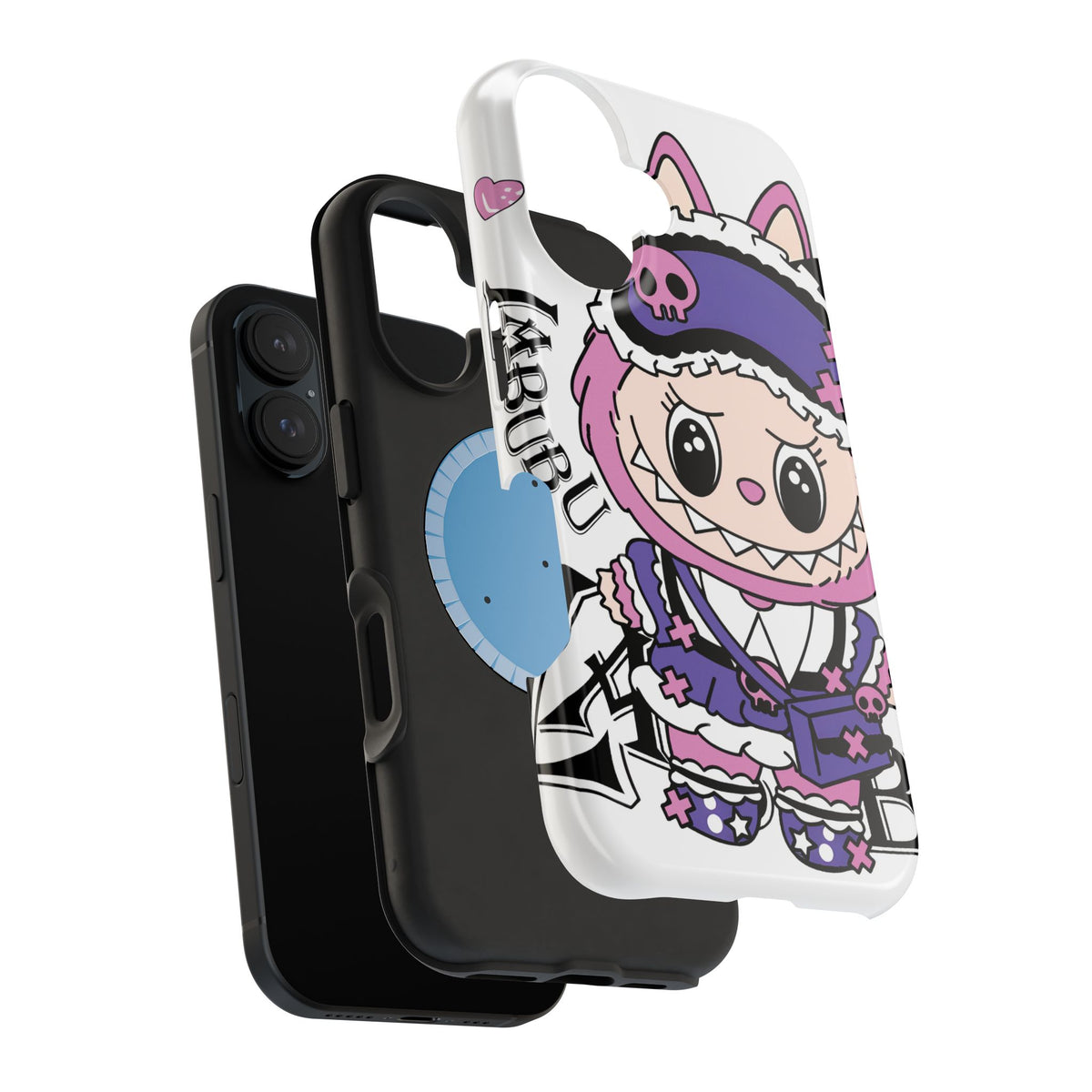 Cute labubu Pink and purple Phone Case — Magnetic Impact-Resistant