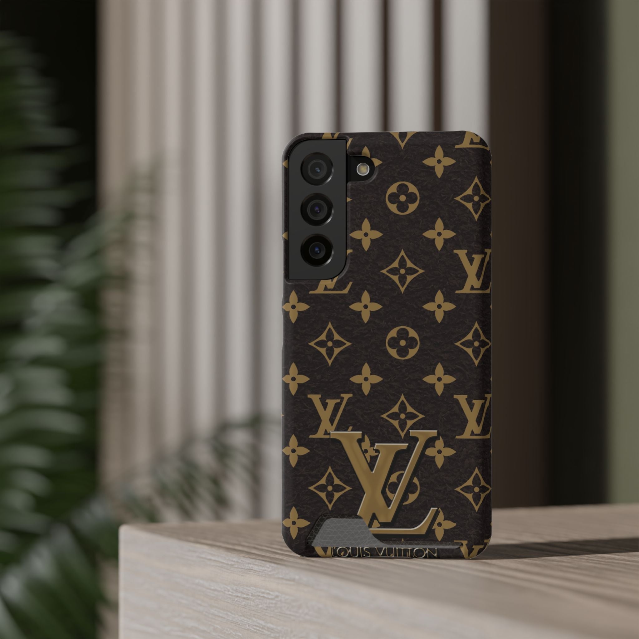 Luxury Monogram Phone Case with Card Holder
