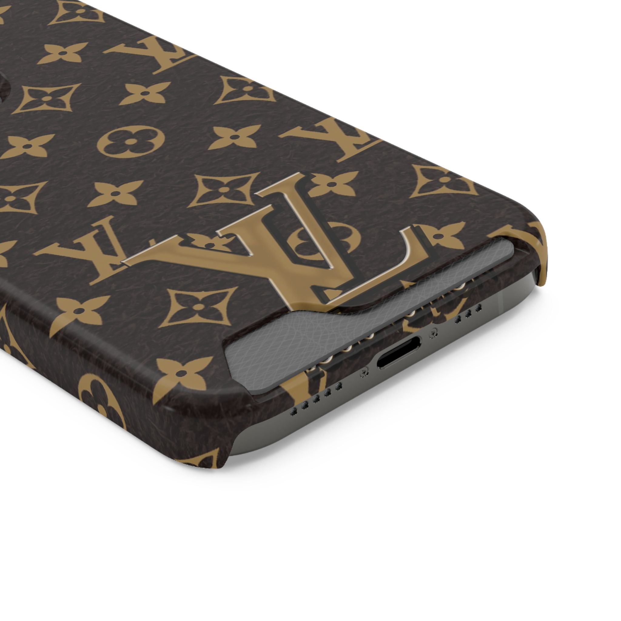 Luxury Monogram Phone Case with Card Holder