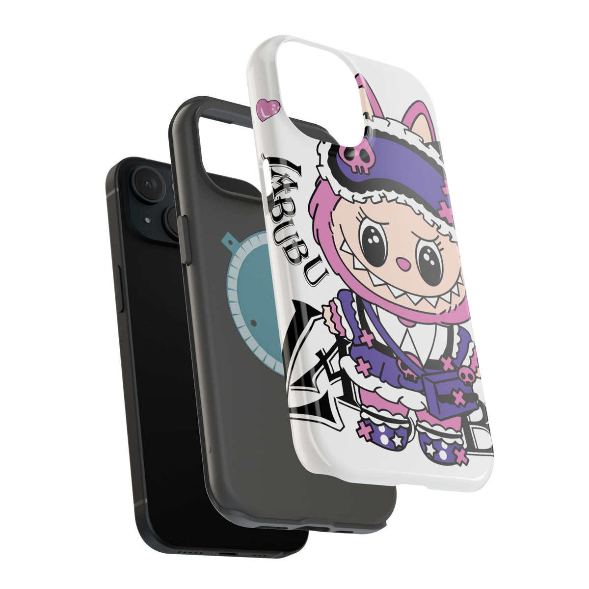 Cute labubu Pink and purple Phone Case — Magnetic Impact-Resistant