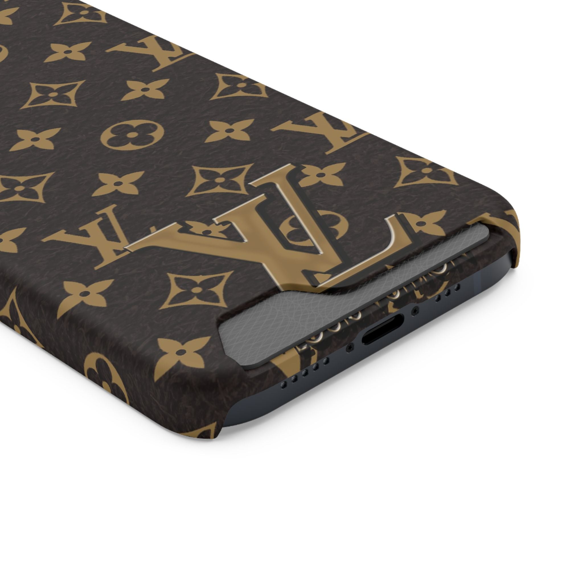 Luxury Monogram Phone Case with Card Holder