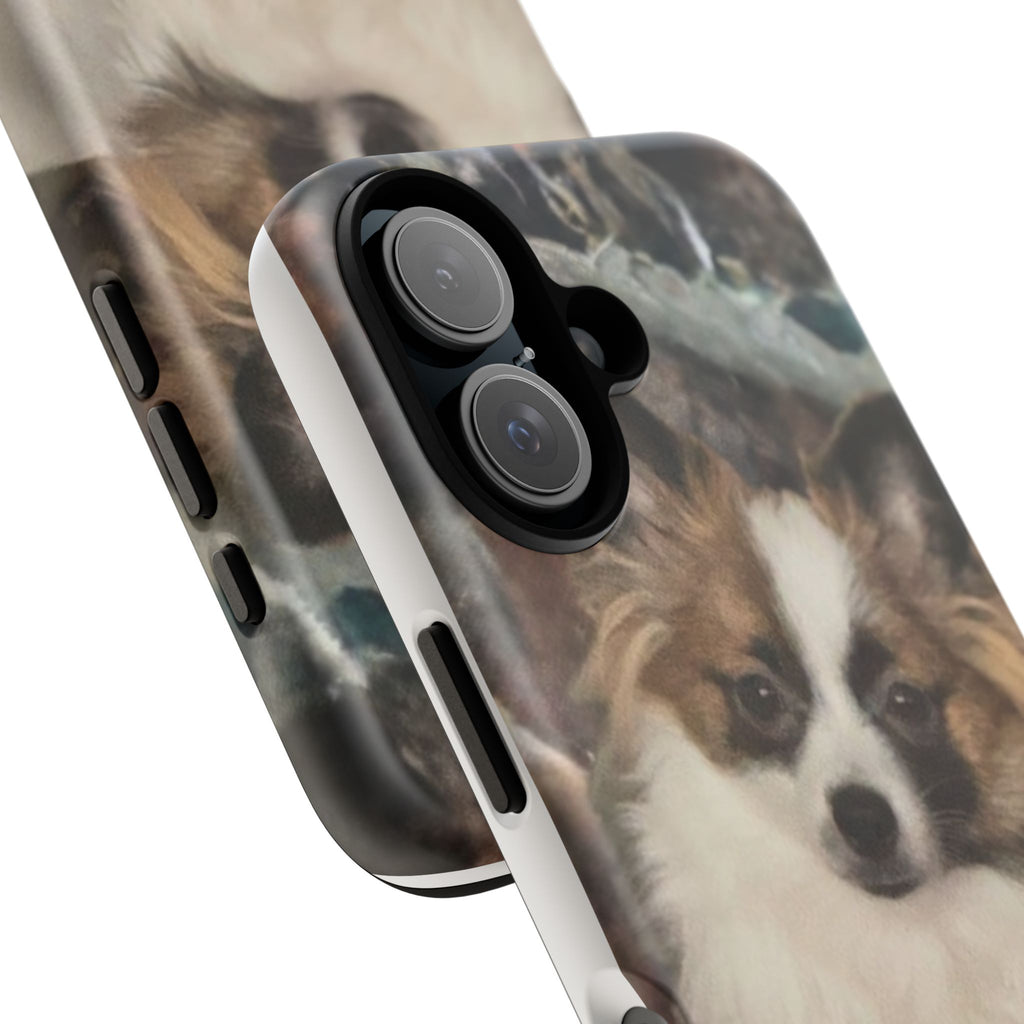 Fluffy Papillon Dog Phone Case | Custom Pet Portrait iPhone Cover